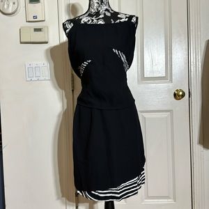 GANTOS   Size 10. Black with zebra detail 2 piece camisole with skirt like new